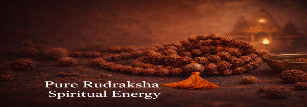Home sacred rudraksha mala with templ
