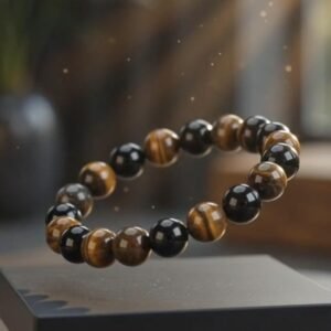 Premium Tiger Eye & Black Onyx Protection Bracelet